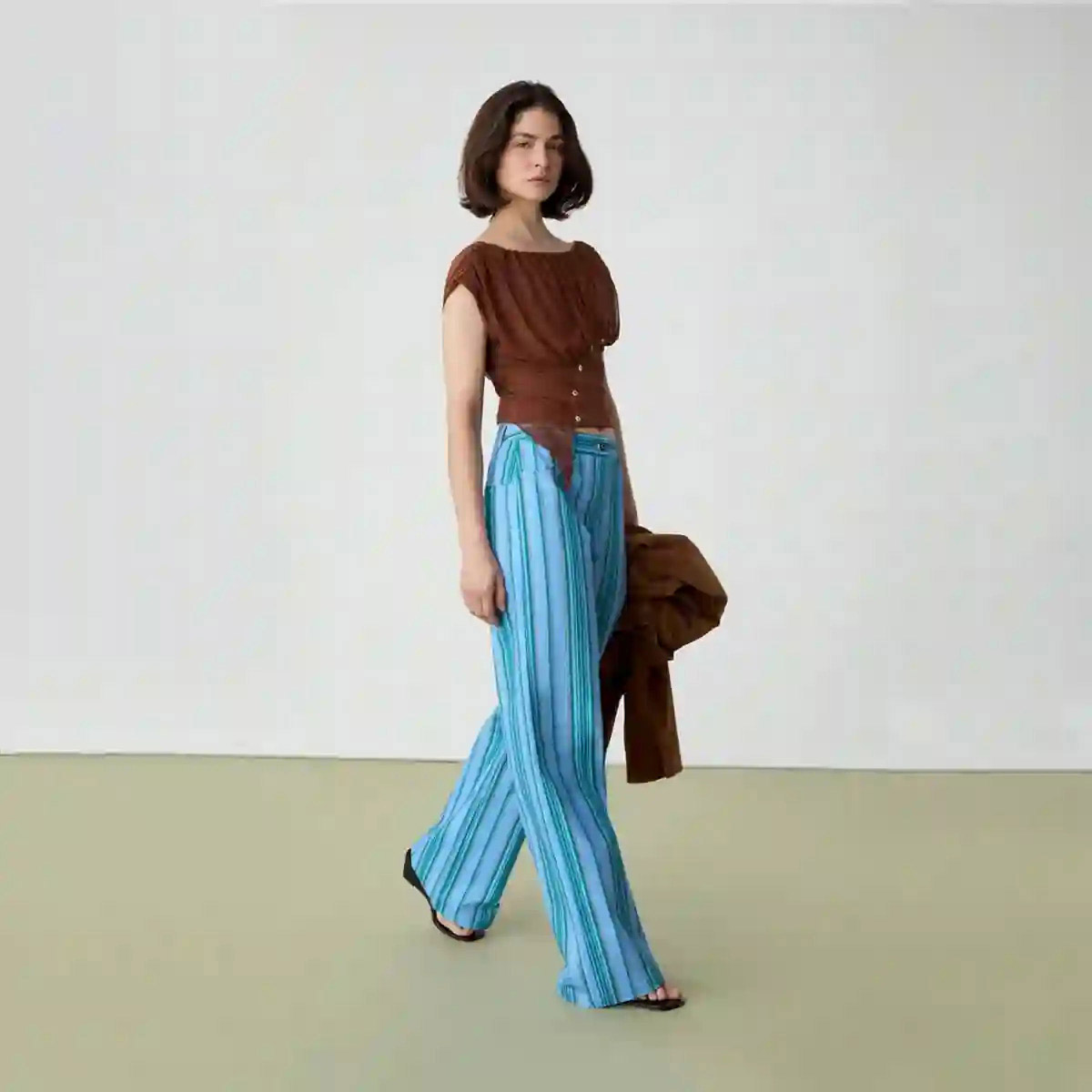 Gemini Draped Top Brown  LAGAAM - bild 3