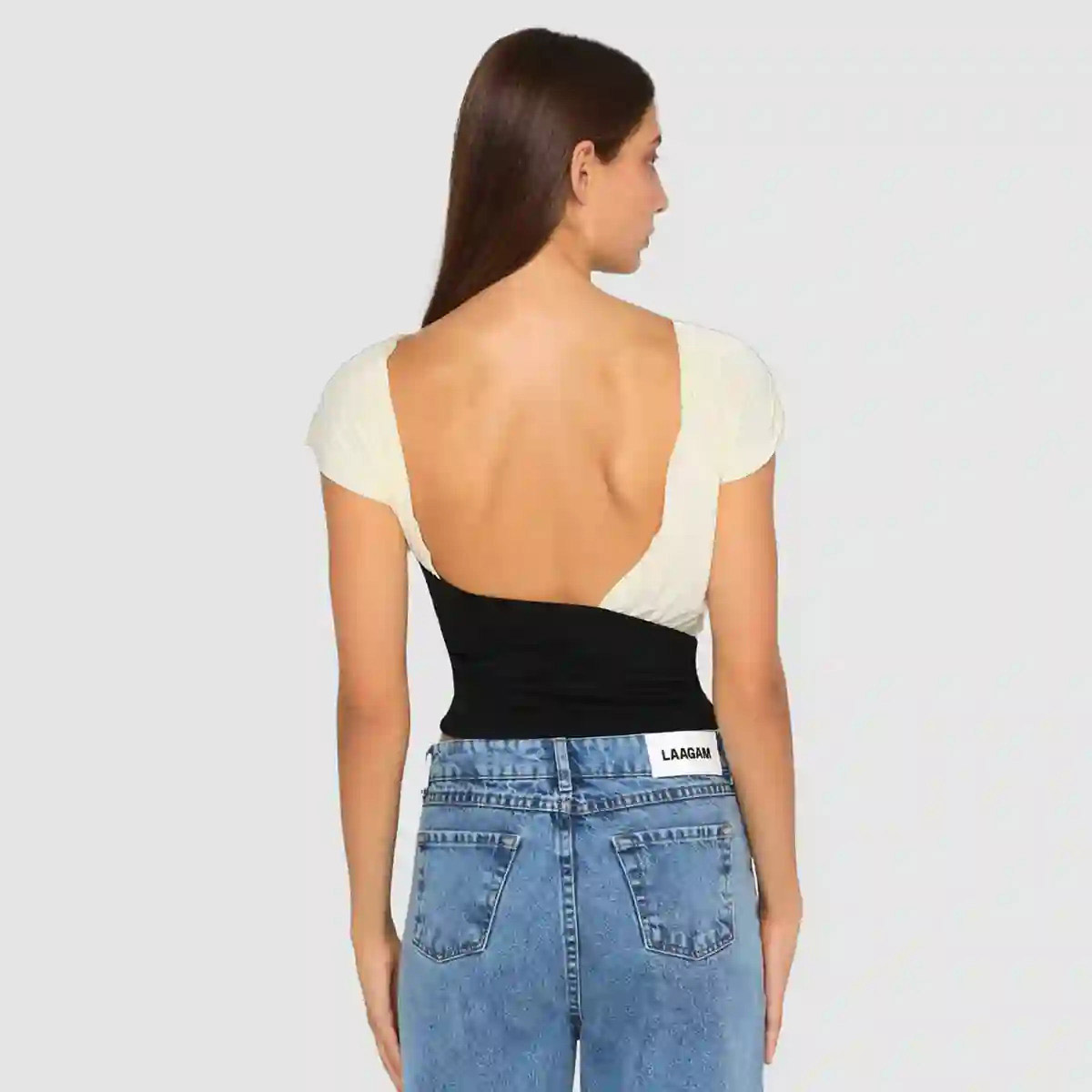 Gemini Draped Top Ecru LAGAAM - bild 2