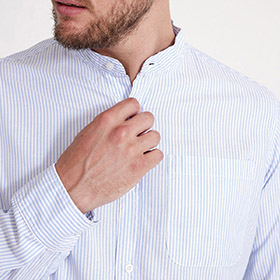 Jan Collarless Shirt Stripe - bild 2