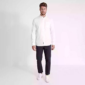 Jan Collarless Shirt White - bild 2