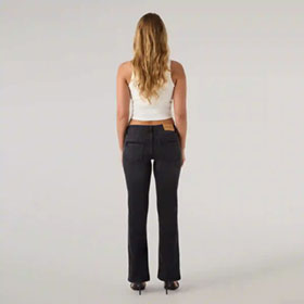 Jeans Kate LW Vintage Black  SABURO - bild 3