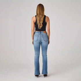 Jeans Mid Waist Bootcut Vintage SABURO - bild 3