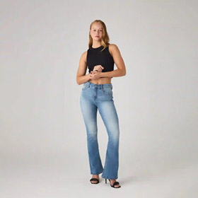 Jeans Mid Waist Bootcut Vintage SABURO - bild 4