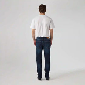 Jeans Slim Straight Night Time Blue SABURO - bild 3