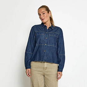Kaia Denim Sirt Jacket PEPPER CORN - bild 2