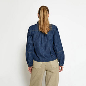 Kaia Denim Sirt Jacket PEPPER CORN - bild 3