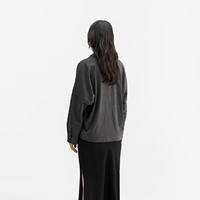 Kaia PU Suede Overshirt Dk Grey AHLVAR GALLERY - bild 3