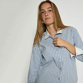 Kassie Shirt White Stripe PEPPER CORN - bild 2