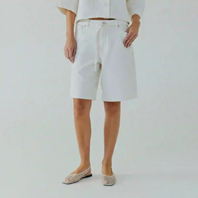 Kenzie Denim Shorts White NORR - bild 2