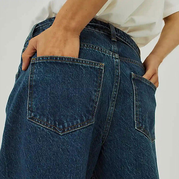 Kenzie relaxed belt jeans Blue Washed NORR - bild 3
