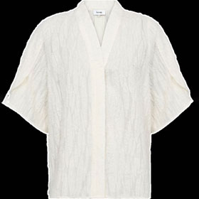 Kort�rmad Blus Ohanna Creme LEVETE ROOM - bild 2