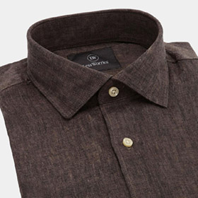 Linen Shirt Dark Brown LESS WORRIES - bild 2