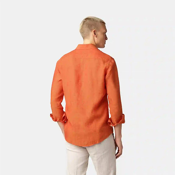 Linne Skjorta Orange LESS WORRIES - bild 2
