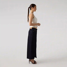 Long Denim Skirt Rinsed SABURO - bild 2