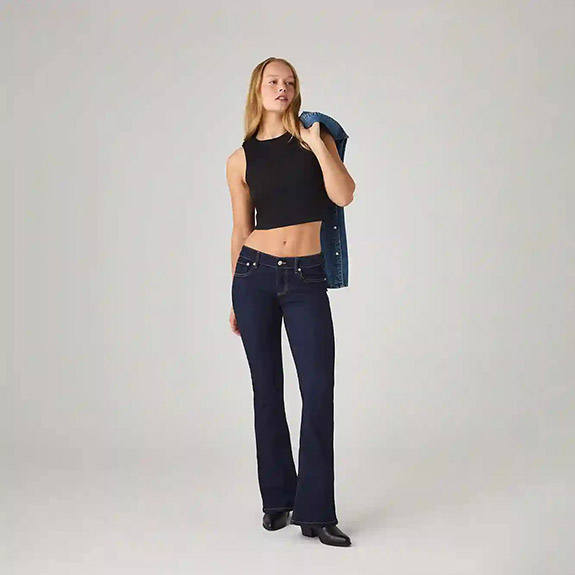 LOW WAIST BOOTCUT JEANS RINSED SABURO - bild 4