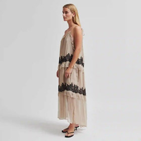 Lynda Maxi Dress Taupe SECOND FEMALE - bild 2