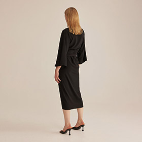 Mira Wrap Dress Black  - bild 2
