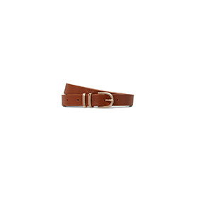 Narrow Leather Belt Cognac - bild 1