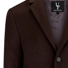 Miles Wool Coat Dark Brown URBAN PIONEERS - bild 4