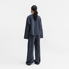 Miley Linen Trousers Blue Grey AHLVAR GALLERY - bild 3