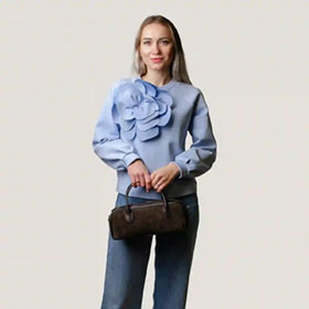 Mocka V�ska Alba Mini Dk Brown LATALIA - bild 3