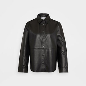 Nano Leather Shirt Black - bild 1