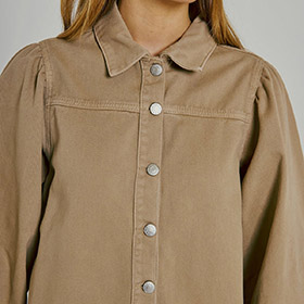 Ninni Denim Shirt Dark Sand NORR - bild 2