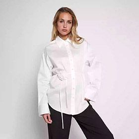 Mona Solid Shirt White - bild 1