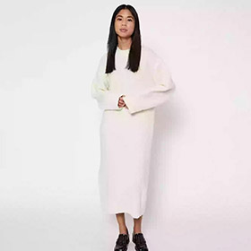 Vica Knit Dress Offwhite - bild 1