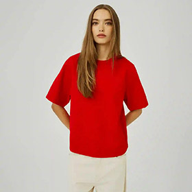 Orah Tee Bright Red NORR - bild 2