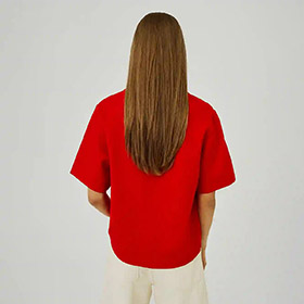 Orah Tee Bright Red NORR - bild 3