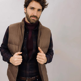 Piero Wool Shirt Navy Check URBAN PIONEERS - bild 4