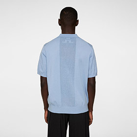 Reymond Solid Stripe Polo Rain Washed  J LINDEBERG - bild 2