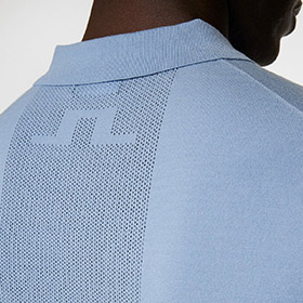 Reymond Solid Stripe Polo Rain Washed  J LINDEBERG - bild 4