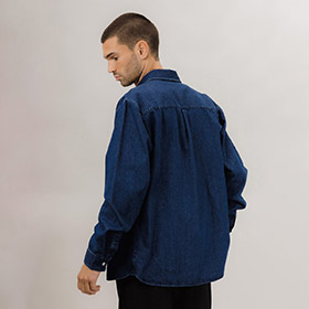Rocco Denim Shirt Dk Blue URBAN PIONEER - bild 2
