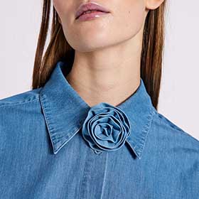 Rosa Mona Shirt Blue Denim - bild 3