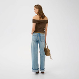 Samera Offshoulder Top Brun GESTUZ - bild 2