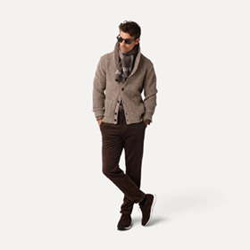Shawl Collar Cardigan Nougat LESS WORRIES - bild 5