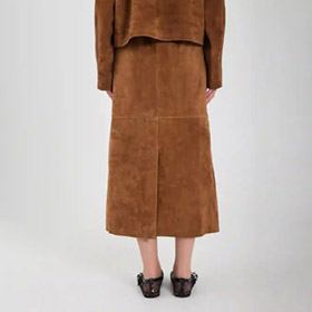 Shelby Midi Suede Skirt NORR - bild 2