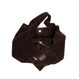 Shopping V�ska Terni Suede Dk Brown LATALIA - bild 3
