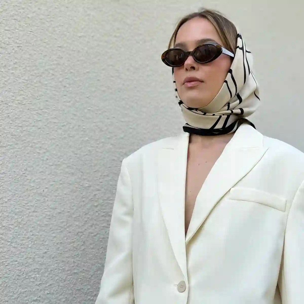 Silk Scarf Monogram Sand LESCARF - bild 3