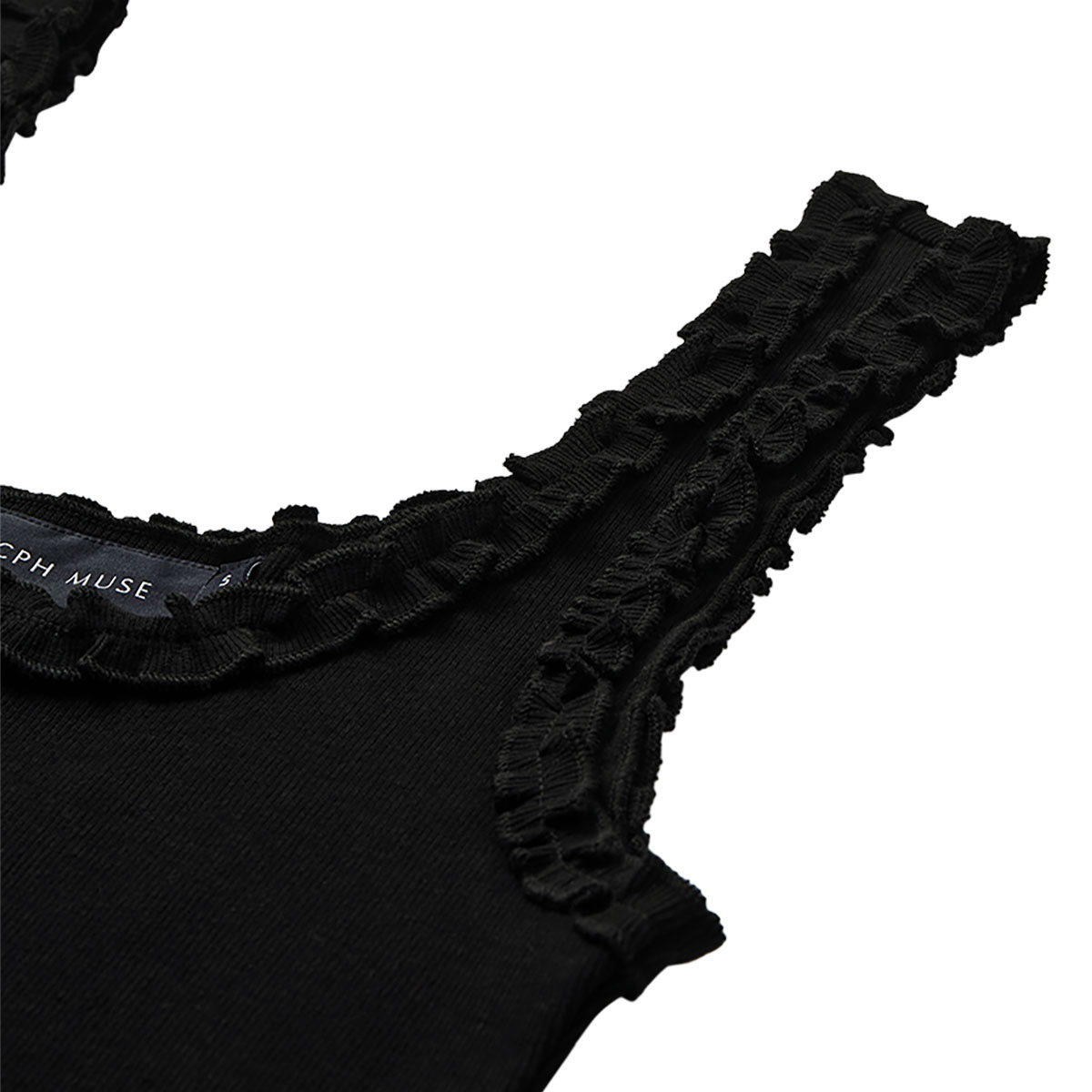 Siv Top Ribbed Black COPENHAGEN MUSE - bild 3