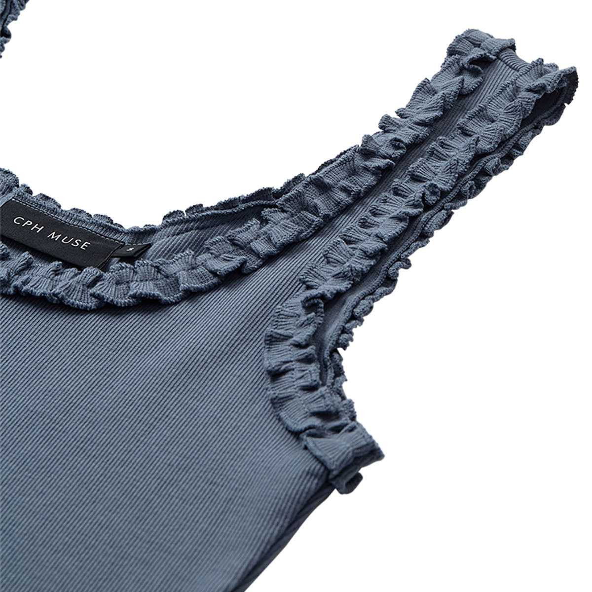 Siv Top Ribbed Blue Mirage COPENHAGEN MUSE - bild 3