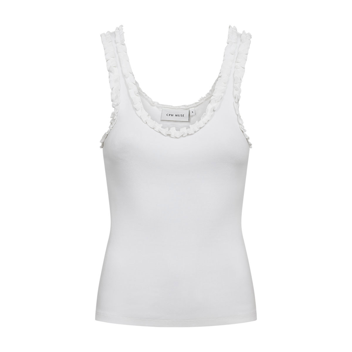 Siv Top Ribbed White COPENHAGEN MUSE - bild 2