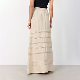 Skirt Naja 64 Beigemelange  LEVETE ROOM - bild 2