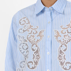 Skjorta Pippin Spets Ljusbl� LEVETE ROOM - bild 3