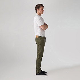 SLIM STRAIGHT (TWILL STRETCH) SURPLUS GREEN SABURO - bild 2