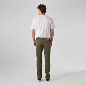 SLIM STRAIGHT (TWILL STRETCH) SURPLUS GREEN SABURO - bild 3