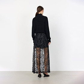 Spets Kjol Oyster 2 Black LEVETE ROOM - bild 2