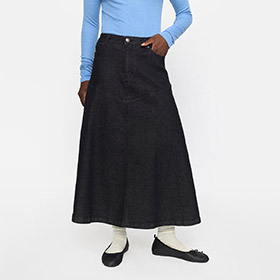 SRJennie Denim Midi Skirt Black - bild 3